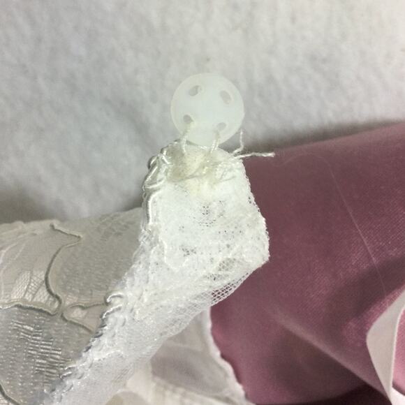 FLOWER GIRL PARTY DRESS Z 4-5 Y white pink mauve lace beaded wedding NEW B40 - Picture 7 of 7